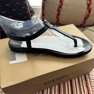 Sperry WM SALTWATER SANDAL black size 8.5 NIB.